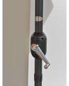 Parasol MARBELLA à manivelle gris anthracite et Kaki - 138x14x14cm