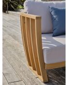 BOGOTA 5-Sitzer-Gartenlounge aus braunem und ecrufarbenem Akazienholz