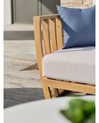 BOGOTA 5-Sitzer-Gartenlounge aus braunem und ecrufarbenem Akazienholz