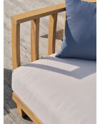 BOGOTA 5-Sitzer-Gartenlounge aus braunem und ecrufarbenem Akazienholz