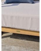 BOGOTA 5-Sitzer-Gartenlounge aus braunem und ecrufarbenem Akazienholz