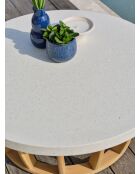 BOGOTA 5-Sitzer-Gartenlounge aus braunem und ecrufarbenem Akazienholz