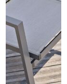 FLORIDE Stapelbarer Gartensessel aus Textilen und anthrazitgrauem Aluminium - 103x62x100cm