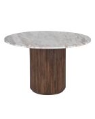 Runde Esstischplatte Manguier Kfir III braune Marmorplatte - 120x120x76 cm
