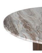 Runde Esstischplatte Manguier Kfir III braune Marmorplatte - 120x120x76 cm