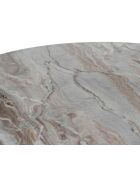 Runde Esstischplatte Manguier Kfir III braune Marmorplatte - 120x120x76 cm