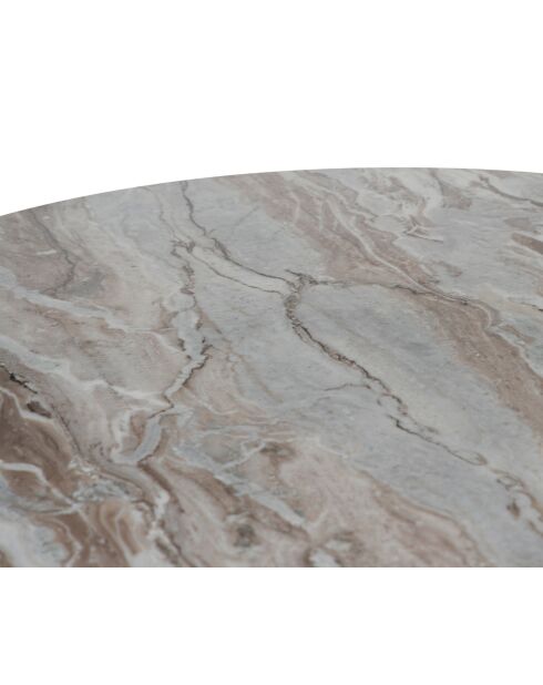 Runde Esstischplatte Manguier Kfir III braune Marmorplatte - 120x120x76 cm