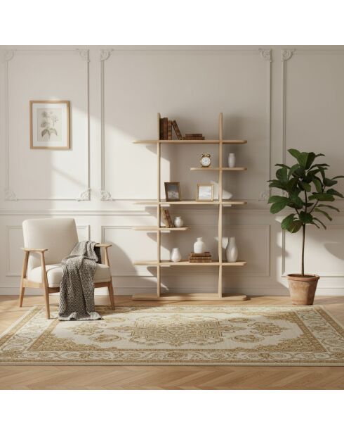 Ariel II beige open boekenkast - 124x28x200 cm