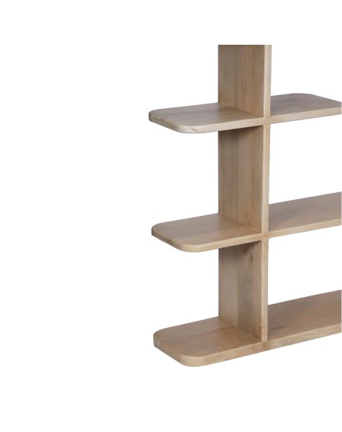 Ariel II beige open boekenkast - 124x28x200 cm