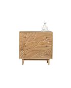 Uitgesneden dressoir met 3 laden Manguier Floria II bruin - 85x42x85 cm