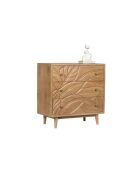 Uitgesneden dressoir met 3 laden Manguier Floria II bruin - 85x42x85 cm