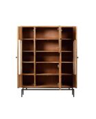 4-türiges Bücherregal Manguier Sculture II beige - 120x40x155 cm