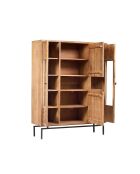 4-türiges Bücherregal Manguier Sculture II beige - 120x40x155 cm