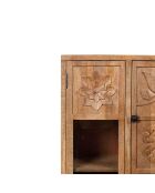 4-türiges Bücherregal Manguier Sculture II beige - 120x40x155 cm