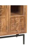 4-türiges Bücherregal Manguier Sculture II beige - 120x40x155 cm