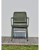 2 sedie da giardino impilabili MARCEAU verde oliva e verde oliva