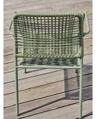 2 sedie da giardino impilabili MARCEAU verde oliva e verde oliva