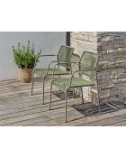 2 sedie da giardino impilabili MARCEAU verde oliva e verde oliva
