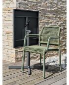 LOUISE Gartenset für 2 Personen anthrazitgrau/olivgrün