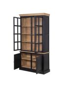 Kela Vitrine mit 2 Türen, 120 x 45 x 220 cm, schwarz