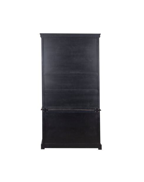 Kela Vitrine mit 2 Türen, 120 x 45 x 220 cm, schwarz