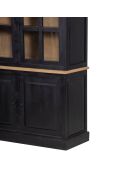 Kela Vitrine mit 2 Türen, 120 x 45 x 220 cm, schwarz