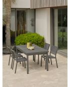 DANIA Gartenset für 4 Personen Anthrazitgrau