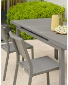 DANIA Gartenset für 4 Personen Anthrazitgrau