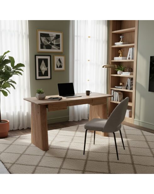 Bureau 3 Tiroirs Contemporary beige - 145x60x76 cm