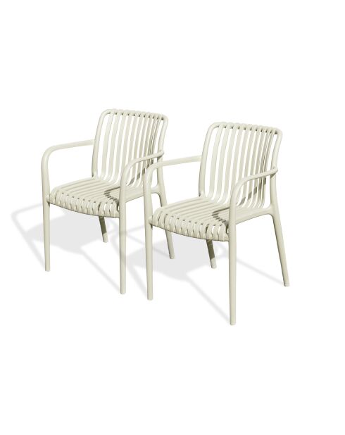 2 TIAGO Sand Gartenstühle