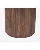 Bout de canapé plateau marbre Manguier Kfir III marron - 50x50x55 cm