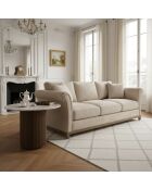 Bout de canapé plateau marbre Manguier Kfir III marron - 50x50x55 cm