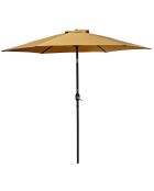 MARBELLA Regenschirm mit Kurbel aus anthrazitgrauem und senfgelbem Aluminium - 138x14x14cm