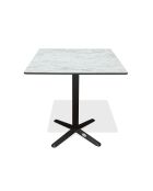 BISTRO quadratischer Gartentisch mit schwarz-weißem Marmoreffekt - 70x70x74 cm