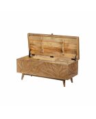 Grote uitgesneden kist Manguier Floria II bruin - 100x40x45 cm