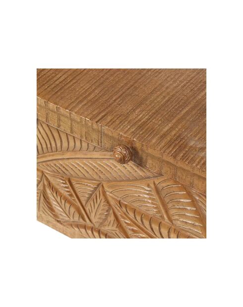 Grote uitgesneden kist Manguier Floria II bruin - 100x40x45 cm