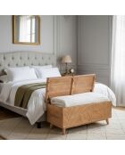 Grote uitgesneden kist Manguier Floria II bruin - 100x40x45 cm