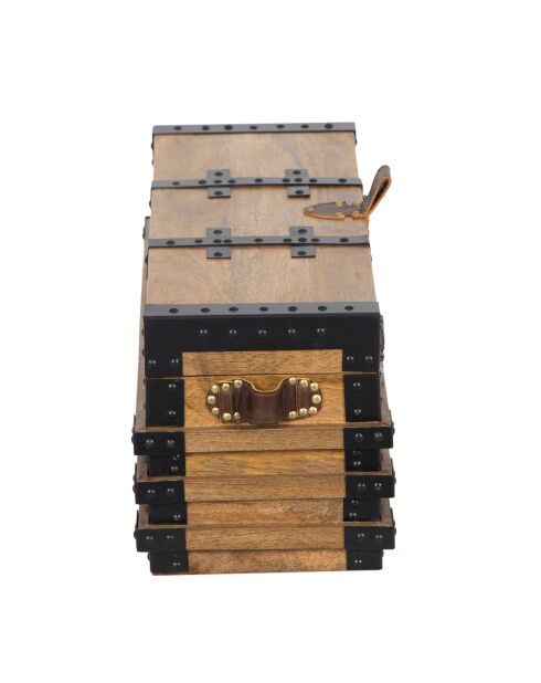 Set van 3 dozen Manguier Lalit II bruin - 113x61x51 cm