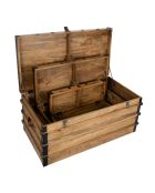 Set van 3 dozen Manguier Lalit II bruin - 113x61x51 cm