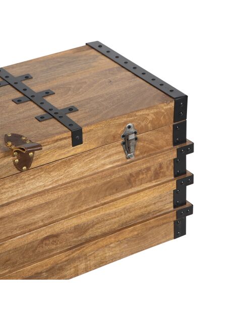 Set van 3 dozen Manguier Lalit II bruin - 113x61x51 cm