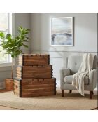 Set van 3 dozen Manguier Lalit II bruin - 113x61x51 cm