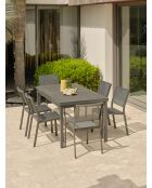 DANIA Gartenset für 6 Personen Anthrazitgrau