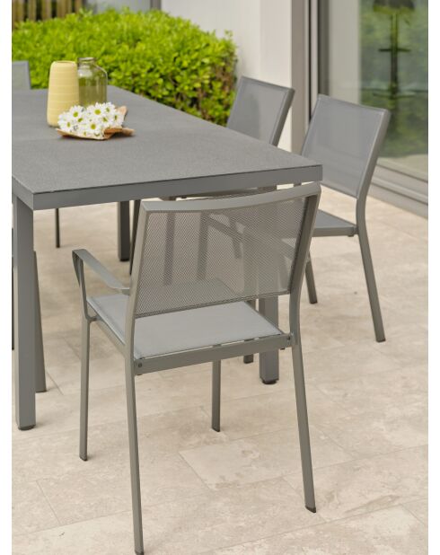 DANIA Gartenset für 6 Personen Anthrazitgrau