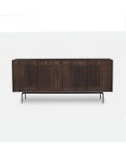 Buffet 4 Portes Contemporary marron - 180x44x79 cm