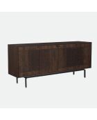 Buffet 4 Portes Contemporary marron - 180x44x79 cm