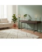 Quadratischer Esstisch mit Verlängerung Acacia Punjab-II braun - 130x130x76 cm