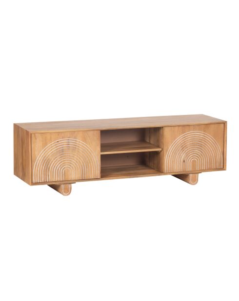 Eran beiger 2-türiger TV-Ständer - 160x40x50 cm