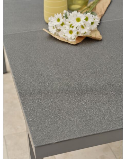DANIA Gartentisch mit automatischer Verlängerung Anthrazitgrau - 160:210 x90x75 cm