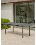 DANIA Gartentisch mit automatischer Verlängerung Anthrazitgrau - 160:210 x90x75 cm