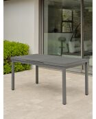 DANIA Gartentisch mit automatischer Verlängerung Anthrazitgrau - 160:210 x90x75 cm